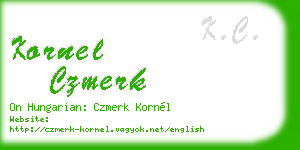 kornel czmerk business card